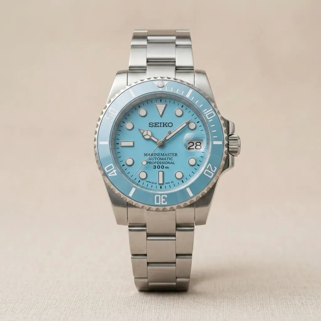 S Mod Submariner "Ice Blue" Submariner – Ice Blue Bezel & Marine Master Dial