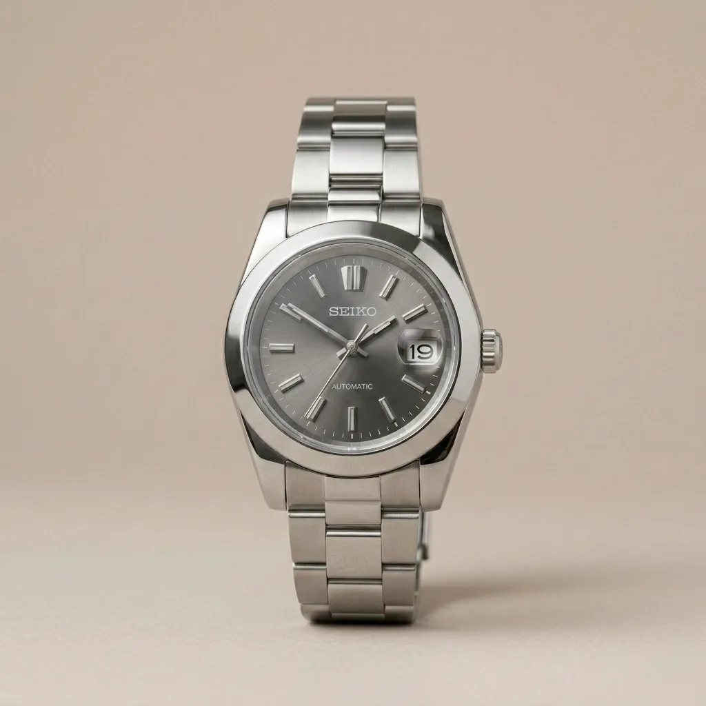 S Mod "Rhodium Grey" – Rodyum Gri Kadran & Düz (Smooth) Bezel