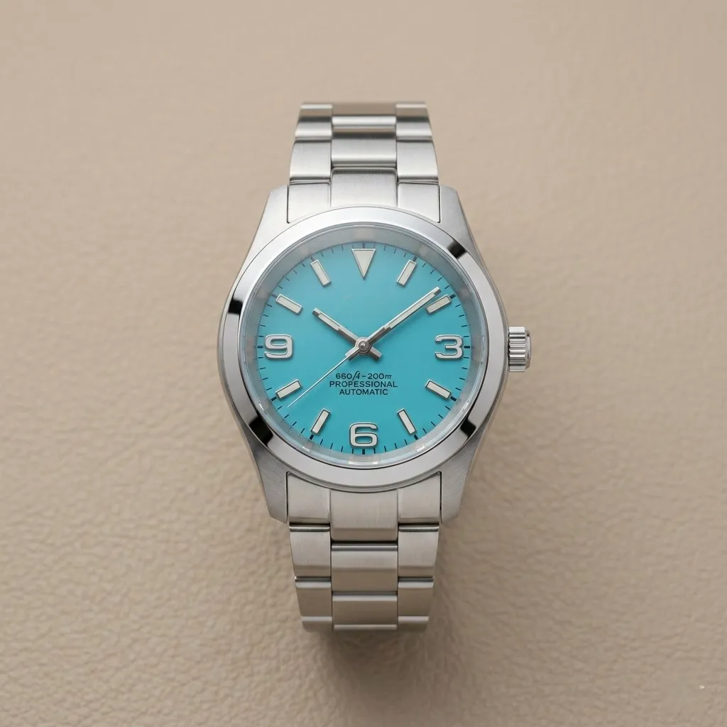 S Mod "Tiffany Explorer" – Turquoise 3-6-9 Dial & Oyster Bracelet