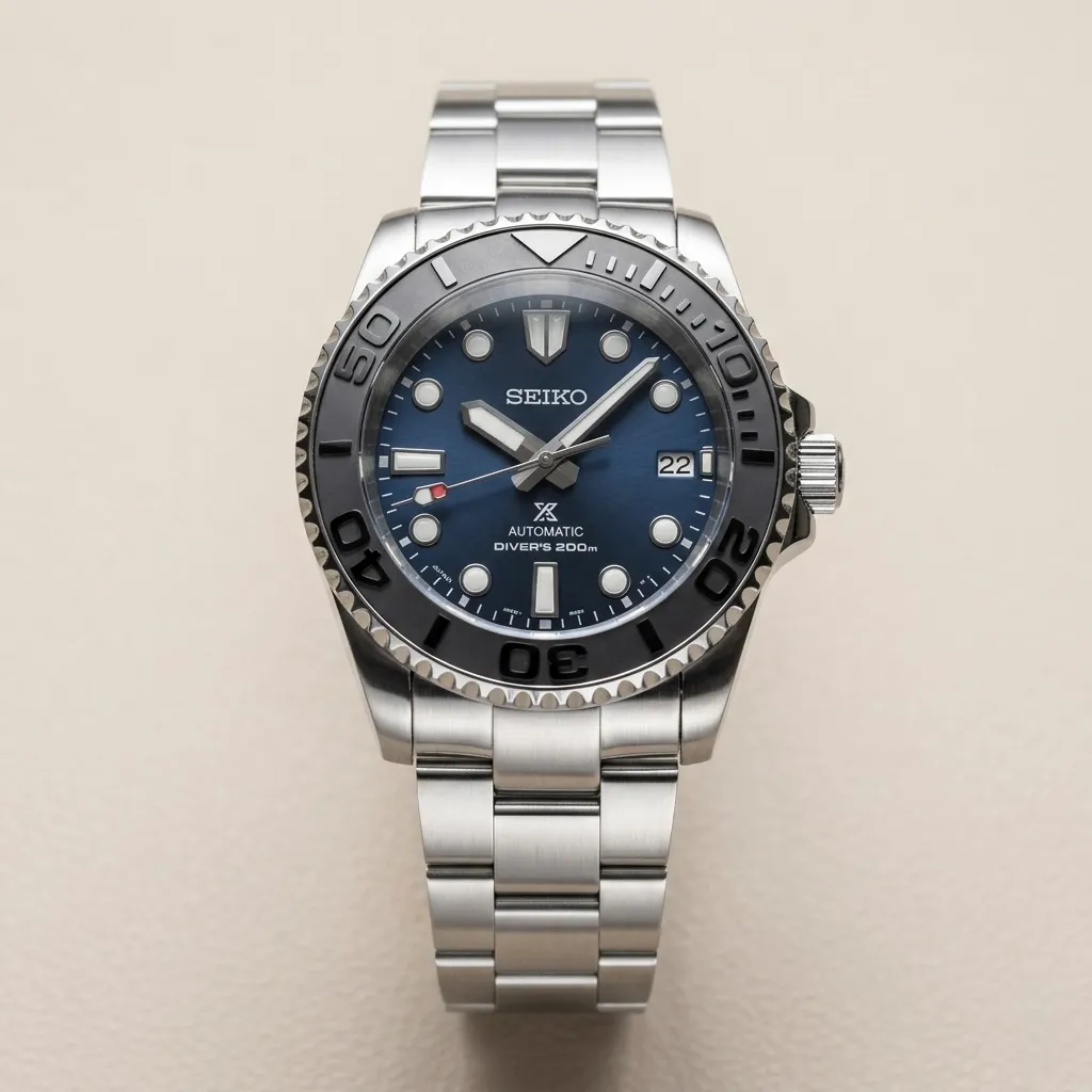 S Mod Submariner "Ocean Yacht" – Mat Kabartmalı Bezel & Derin Mavi Kadran