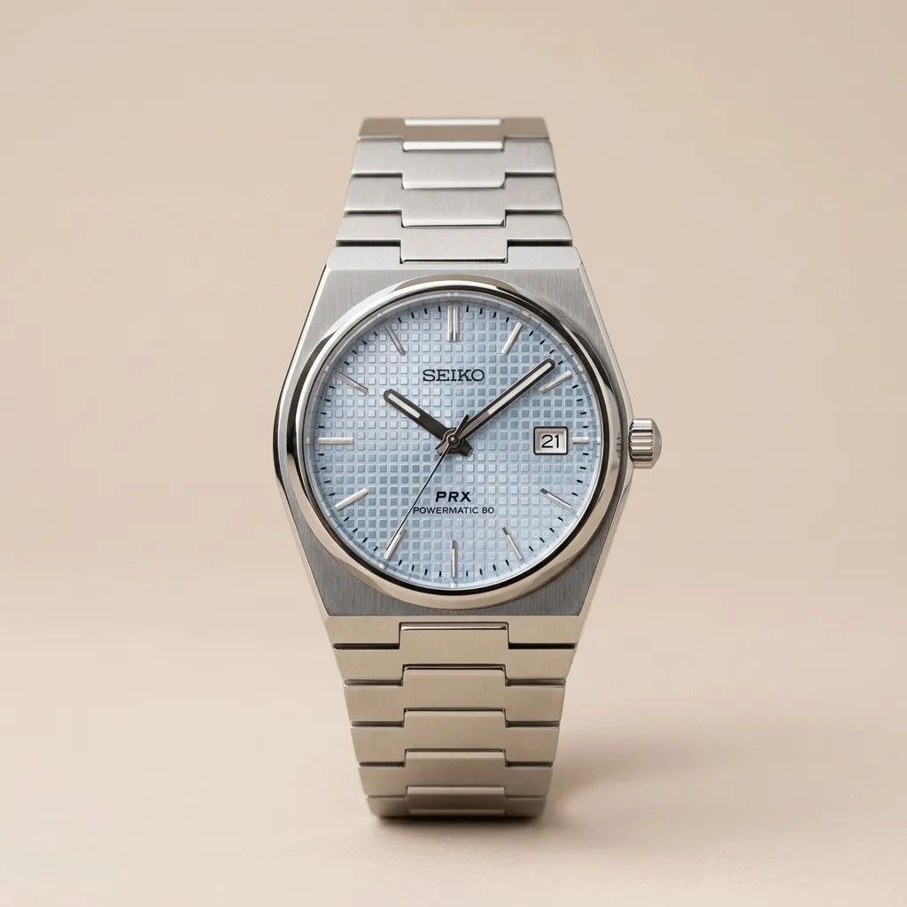 S Mod Prx "Ice Blue Retro" – Entegre Kasa & Buz Mavisi Waffle Kadran