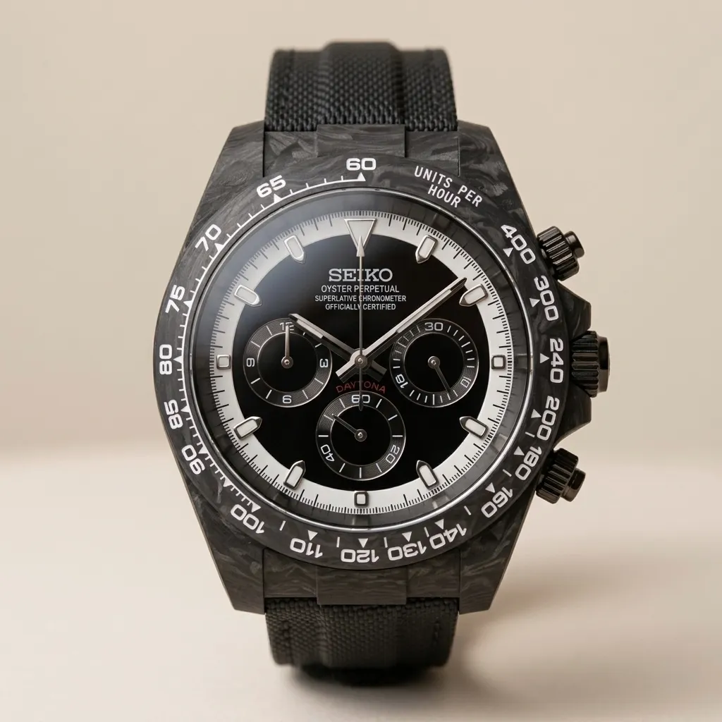 S Mod "Forged Carbon" Chronograph – Dövme Karbon Kasa & Egzotik Kadran