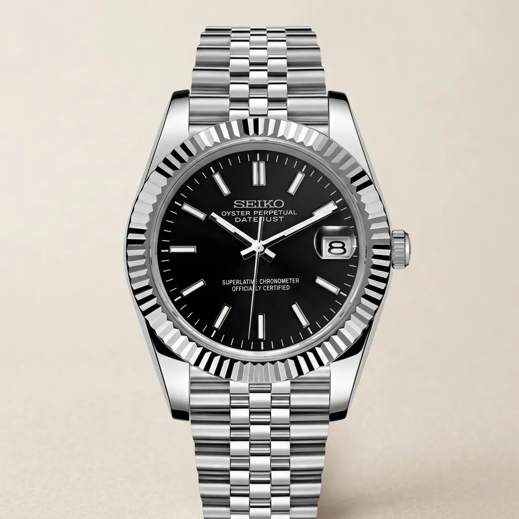 S Mod Datejust "Classic Black" Datejust – Siyah Kadran & Jubilee Bilezik