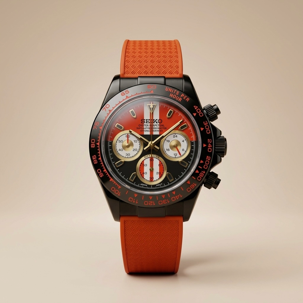 Gym Watch "Ignition" Chronograph – Black PVD Case & Split Racing Dial
