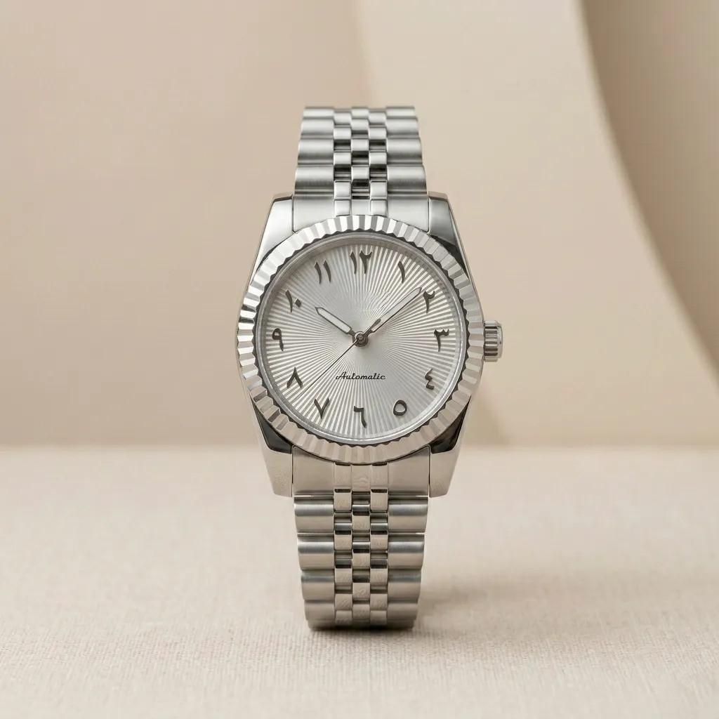 S Mod Datejust "Arabic Silver" – Doğu Arap Rakamlı Motif Kadran & Jubilee (no logo)