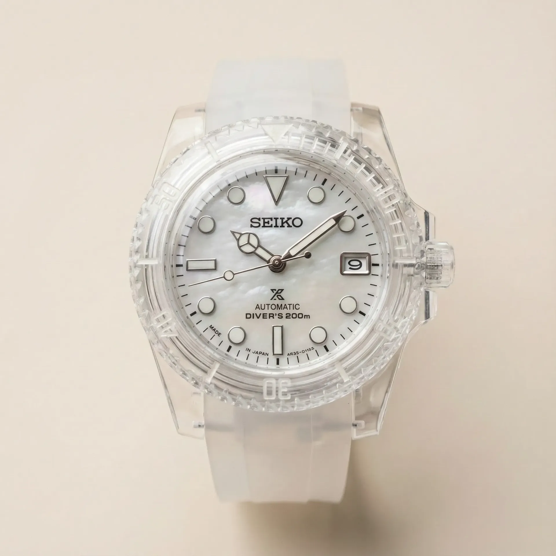S Mod Submariner "Ghost" Submariner – Transparent Case & Mother of Pearl Dial