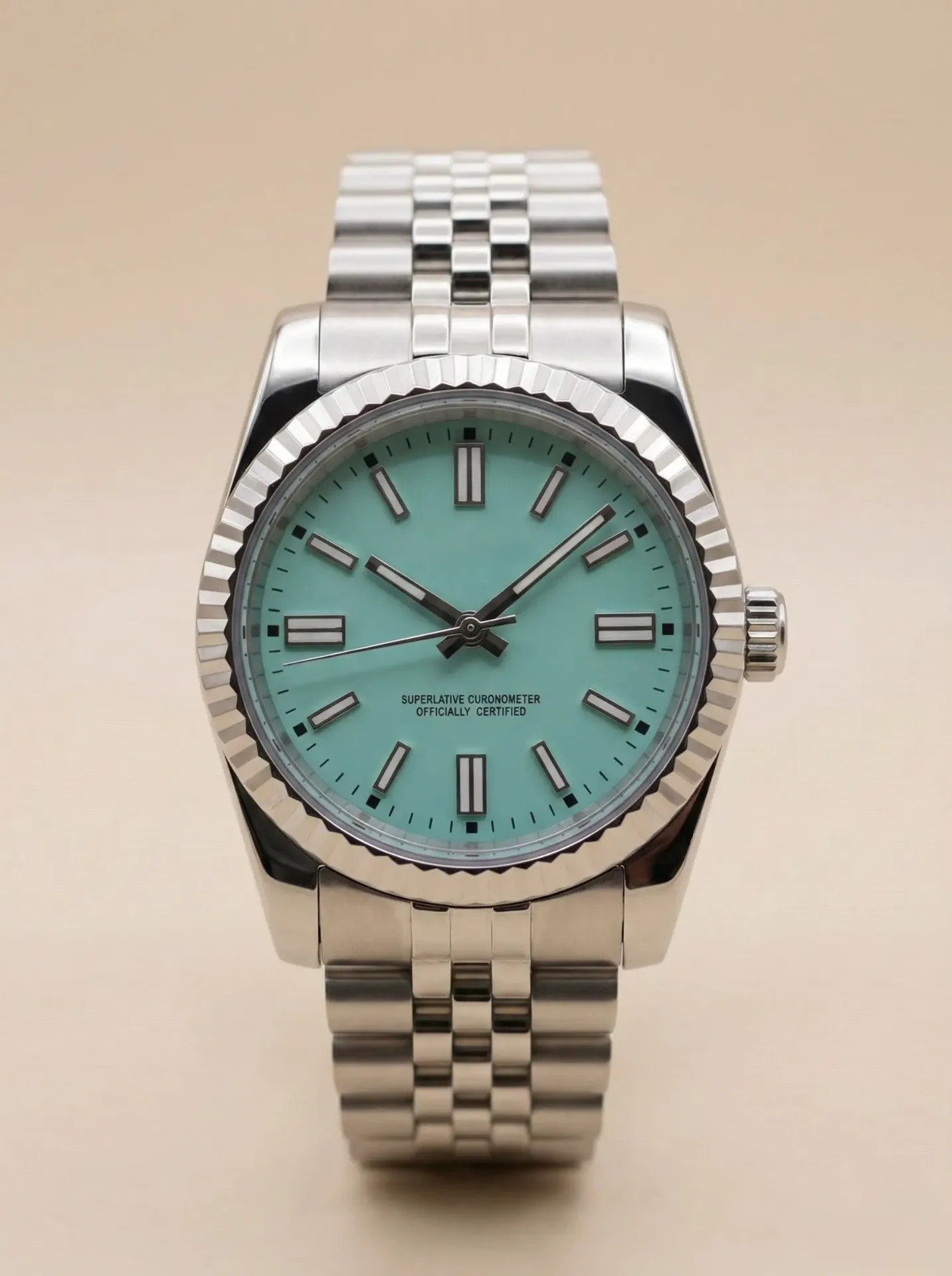 S Mod Datejust "Tiffany Blue" – Turquoise Dial & Jubilee Bracelet