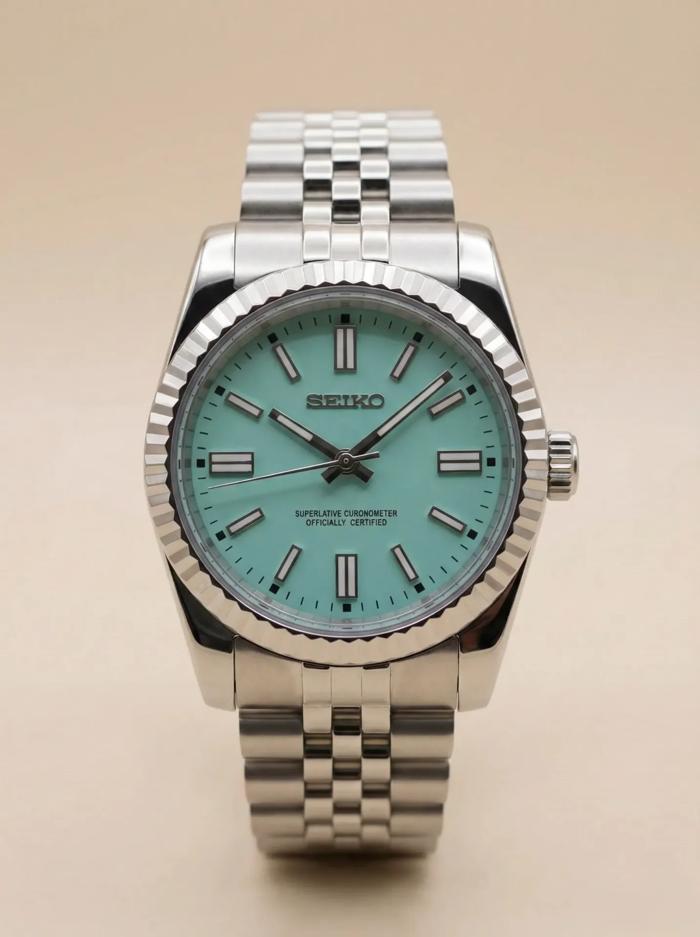 S Mod Datejust "Tiffany Blue" – Turquoise Dial & Jubilee Bracelet
