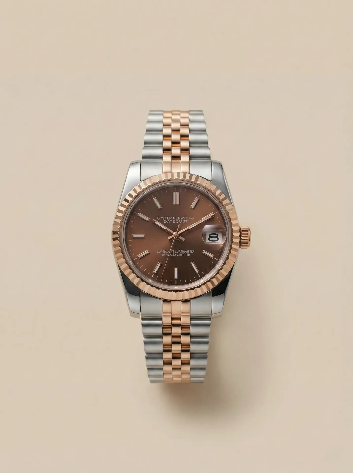 S Mod Datejust "Chocolate" – Rose Gold Two-Tone & Kahverengi Kadran