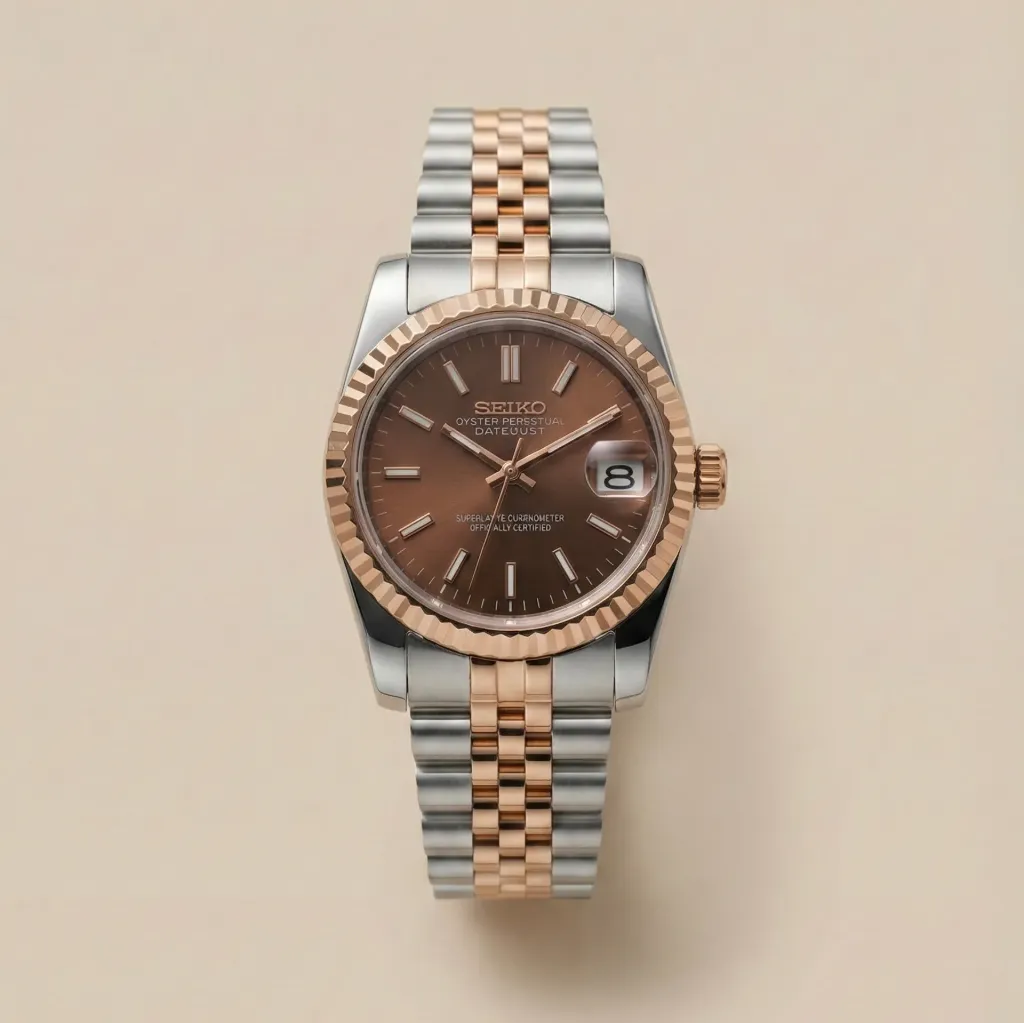 S Mod Datejust "Chocolate" – Rose Gold Two-Tone & Kahverengi Kadran