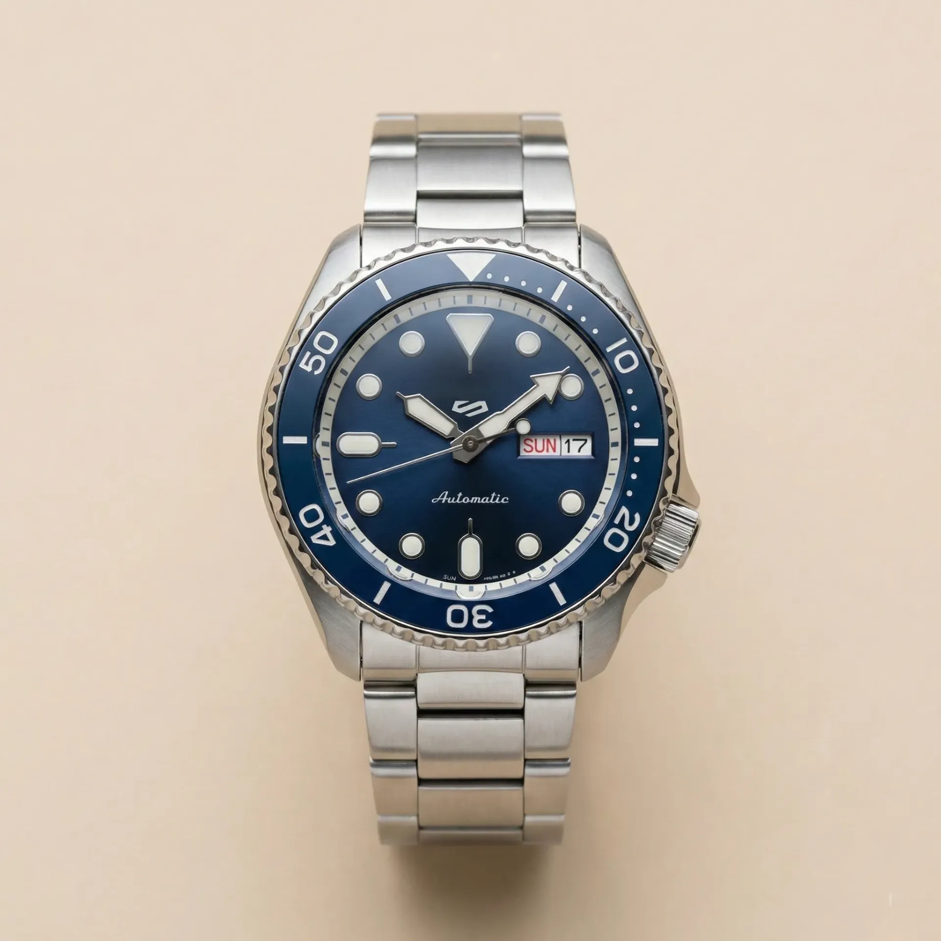 S Mod 5 Sports Style – Ocean Blue Dial and Steel Case (NH36)