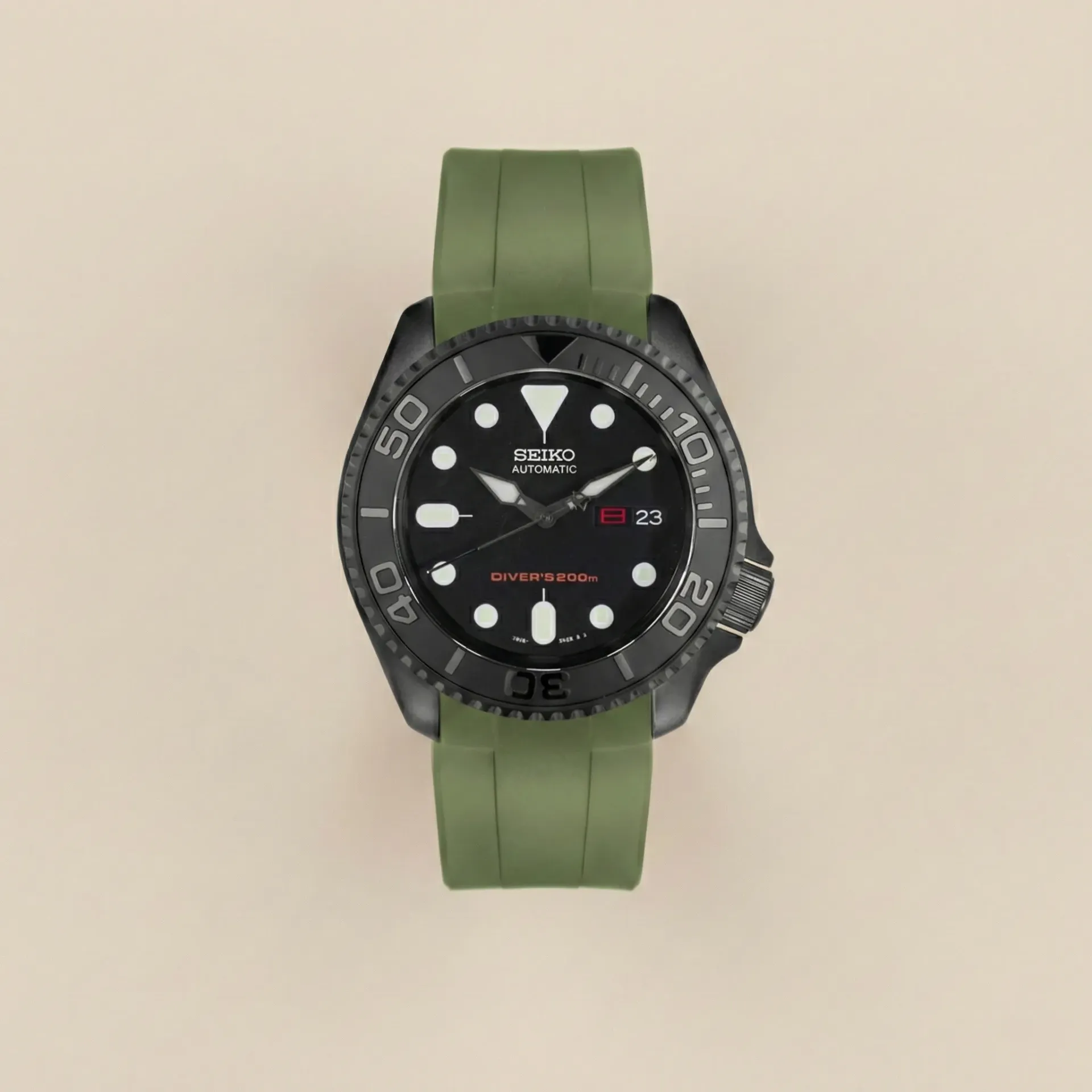 S Mod Tactical Diver – Mat Siyah Bezel ve Entegre Kauçuk (NH36)